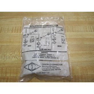 Canfield Connector 5100 3091100 Solenoid Connector ISO
