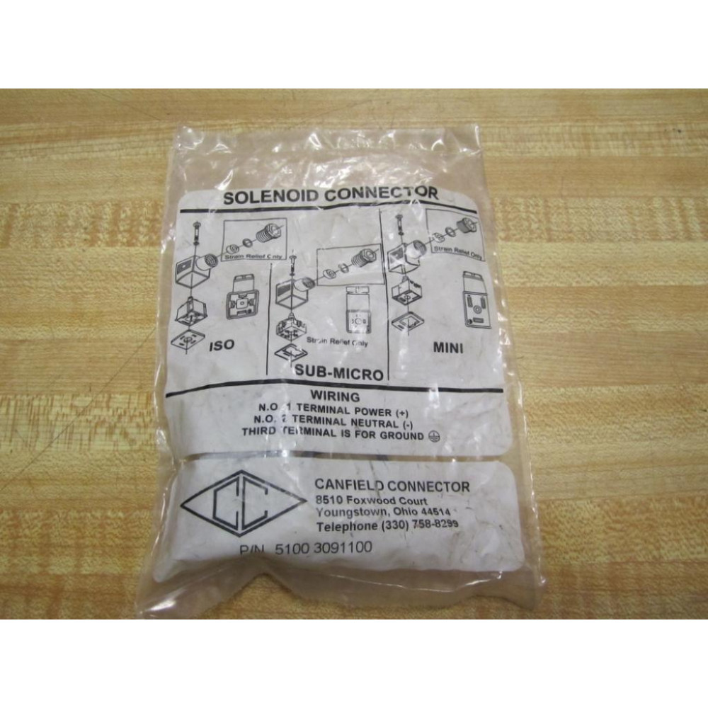 Canfield Connector 5100 3091100 Solenoid Connector ISO