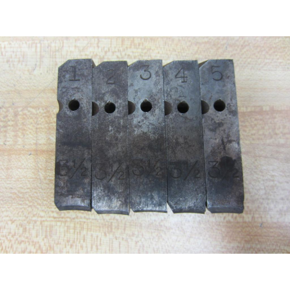 Trade Mark  3 12 Straight Pipe Thread Die 3 12" Set Of 5 - Used