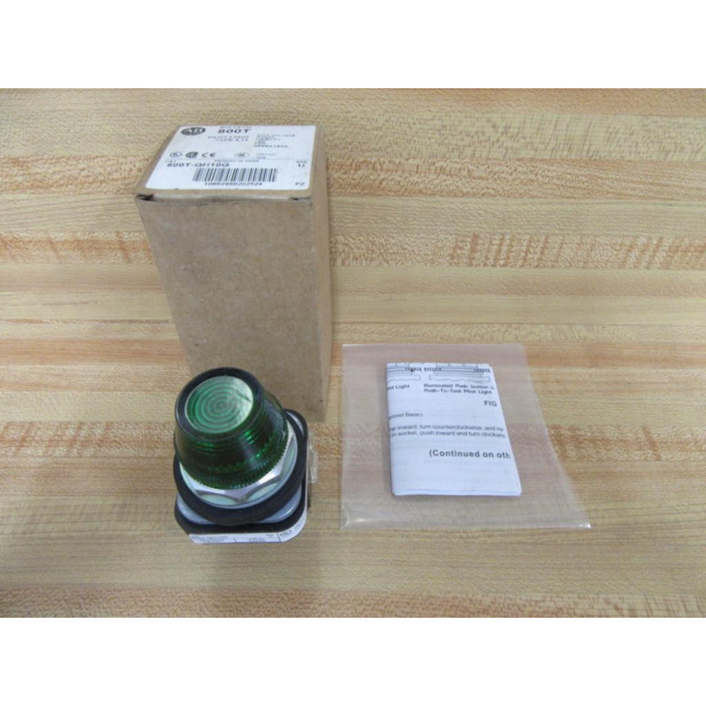 Allen Bradley 800T-QH10G Pilot 800TQH10G Green
