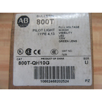 Allen Bradley 800T-QH10G Pilot 800TQH10G Green