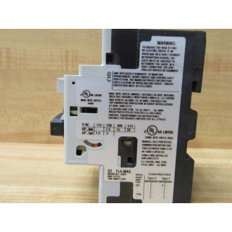 Allen Bradley 140M-C2E-C20 Circuit Breaker 140MC2EC20 Series C - Used
