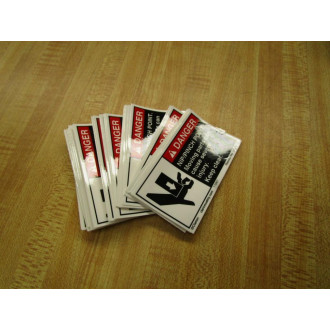 Clarion 1017B-HE DANGER Sticker (Pack of 4)