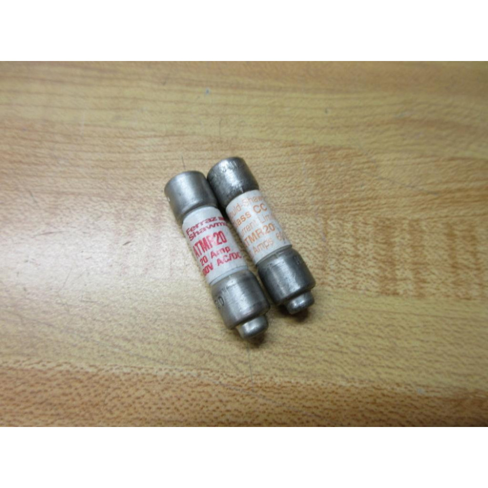Gould Shawmut Ferraz Mersen ATMR20 Fuse Cross Ref 4ZCA5 (Pack of 2) - New No Box