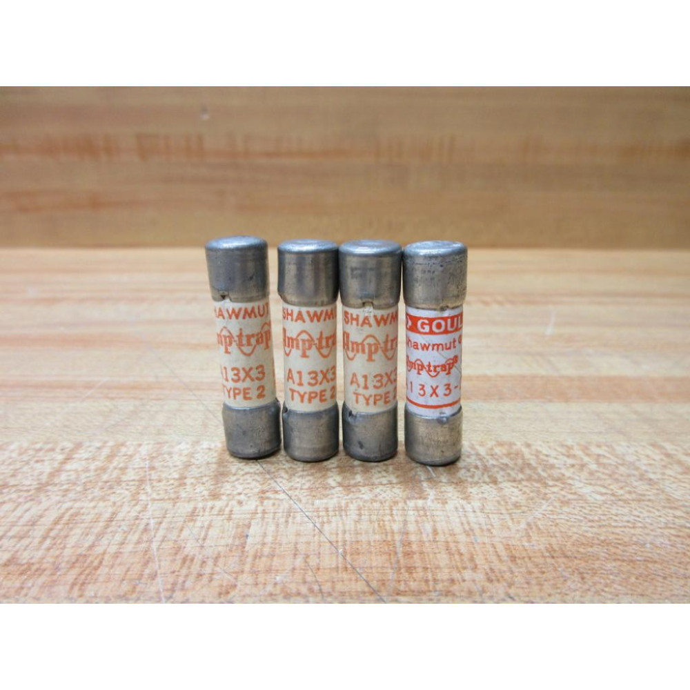 Gould Shawmut Ferraz Mersen A13X3-2 Fuse A13X3 (Pack of 4) - New No Box