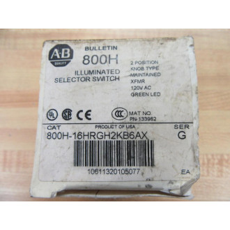 Allen Bradley 800H-16HRGH2KB6AX Selector Switch