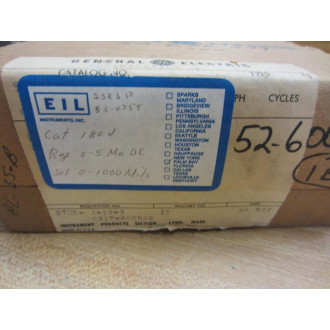 GE General Electric 50-180123E0ZZ1 Edgewise Instrument 52-600-899