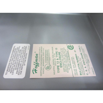 Hoffman A-143 Enclosure 12 12 x 13 12"6 12" Missing 1 Screw - New No Box