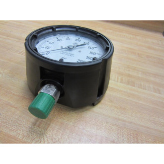McDaniel 0-200PSI Gauge NPT: 12" 316SS Tube & Socket - New No Box