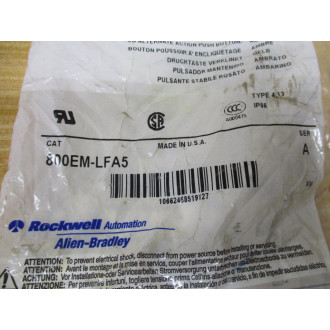 Allen Bradley 800EM-LFA5 Illuminated Push Button 800EMLFA5 Ser. A