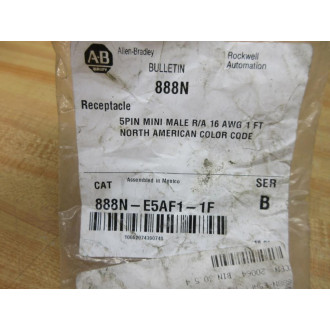 Allen Bradley 888N-E5AF1-1F Male Receptacle 888NE5AF11F