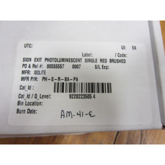 Isolite PH-S-R-BA-PA Exit Sign PHSRBAPA