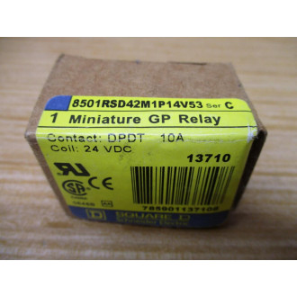 Square D 8501RSD42M1P14V53 Miniature GP Relay Ser.C