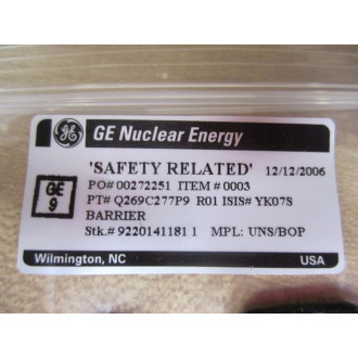 General Electric Q269-C277-P9 Barrier 9220141181