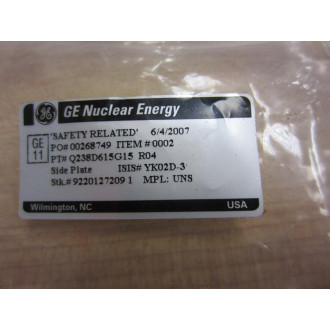 General Electric Q238D615G15 Side Plate