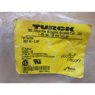 Turck RKF 40-0.5M Female Receptacle U2303-06