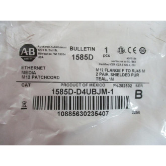 Allen Bradley 1585D-D4UBJM-1 Ethernet Media Patchcord 282502