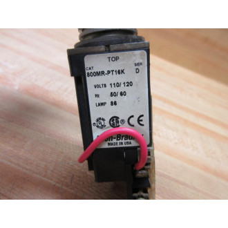 Allen Bradley 800MR-PT16K Pilot Light 800MRPT16K Blue W800M-XAK - Used