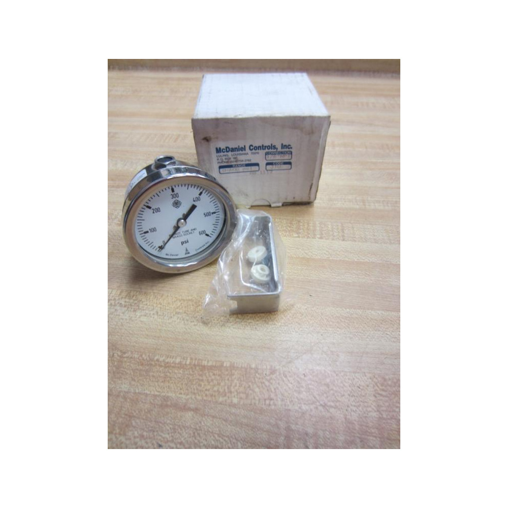 McDaniel JIU Gauge 0-600 PSI 18 NPT