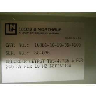 Leeds And Northrup 10981-10-20-36-4000 Transducer 109811020364000 - Used