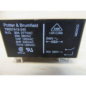 TE Connectivity Potter & Brumfield T92S7A12-240 Relay - New No Box