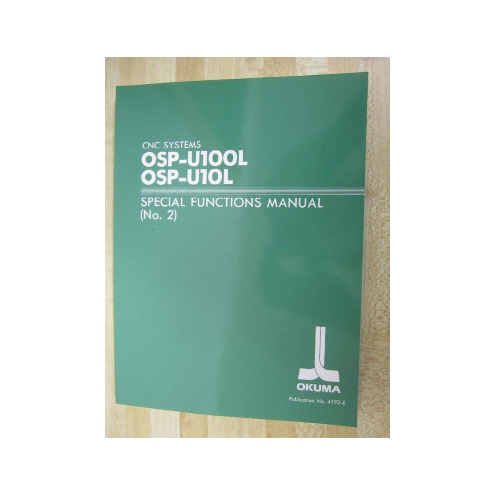 Okuma OSP-U100L Manual OSPU100L 2nd Edition - Used