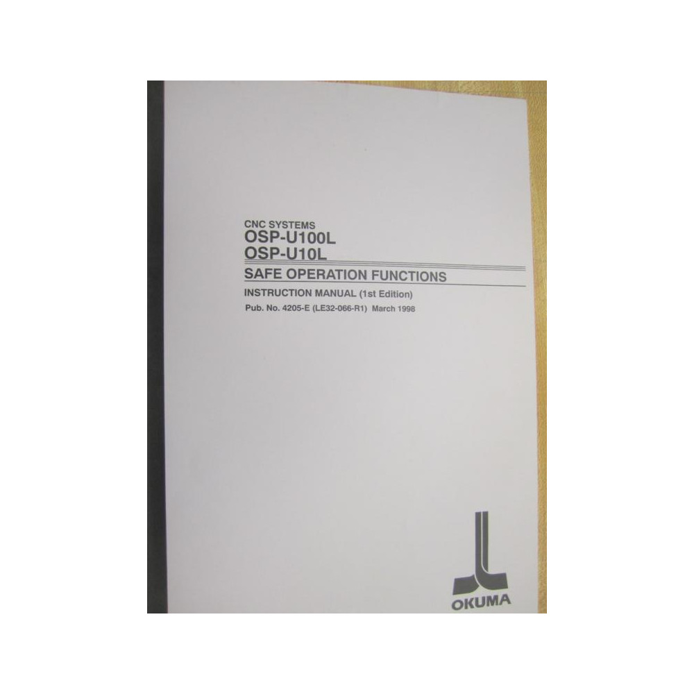 Okuma OSP-U100L Manual OSPU100L 1st Edition 4205-E - Used