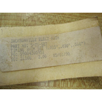 5-TS-SET Timing Shim Set .015 .030 .060" - New No Box