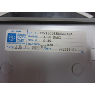 General Electric YE180183HEAA1ABA Gauge Meter