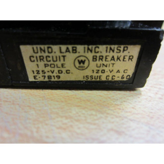 Westinghouse 1532374A Circuit Breaker W WS CW E1030 Cracked Housing - Used