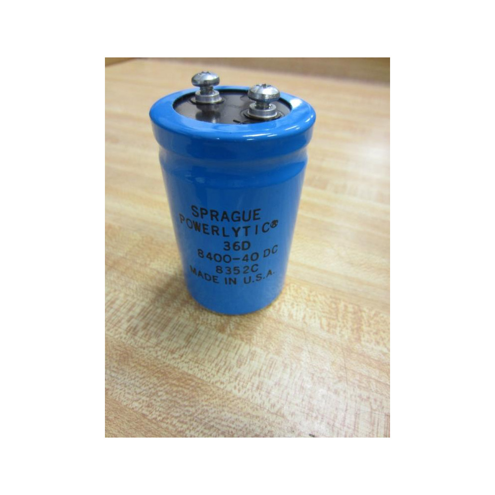 Sprague 8352C Powerlytic Capacitor 8400-40 DC - Used