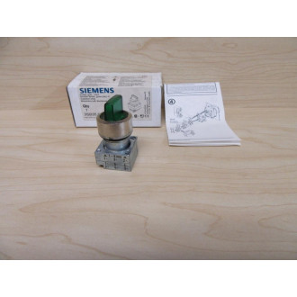 Siemens 3SB3 501-2VB71 Green 3 Position 3SB35012VB71 wBase