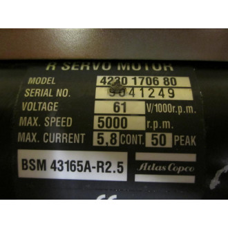 Atlas Copco 4230 1706 80 4230170680 Nut Runner Confrig 1 - Used
