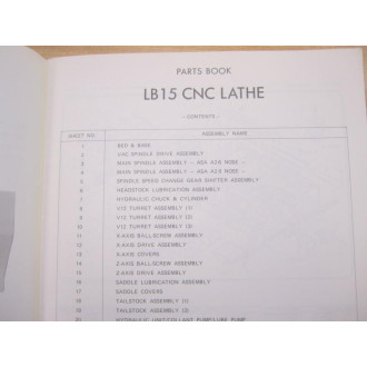 Okuma LB15 Operation & Maintenance Manual Parts Book - Used