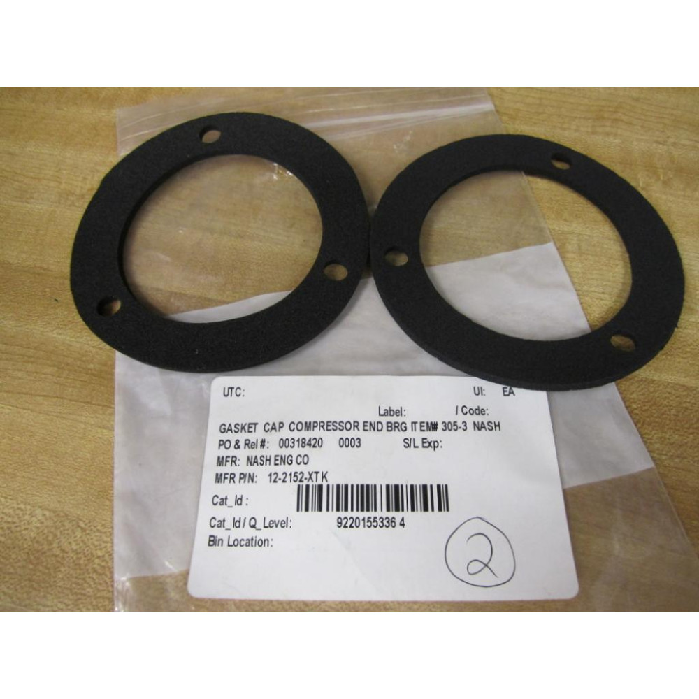 Nash Engineering 12-2152-XTK Gasket 122152XTK - New No Box