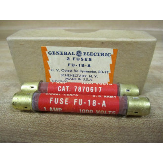 General Electric FU-18-A Fuse Cat. 7870617 (Pack of 2)