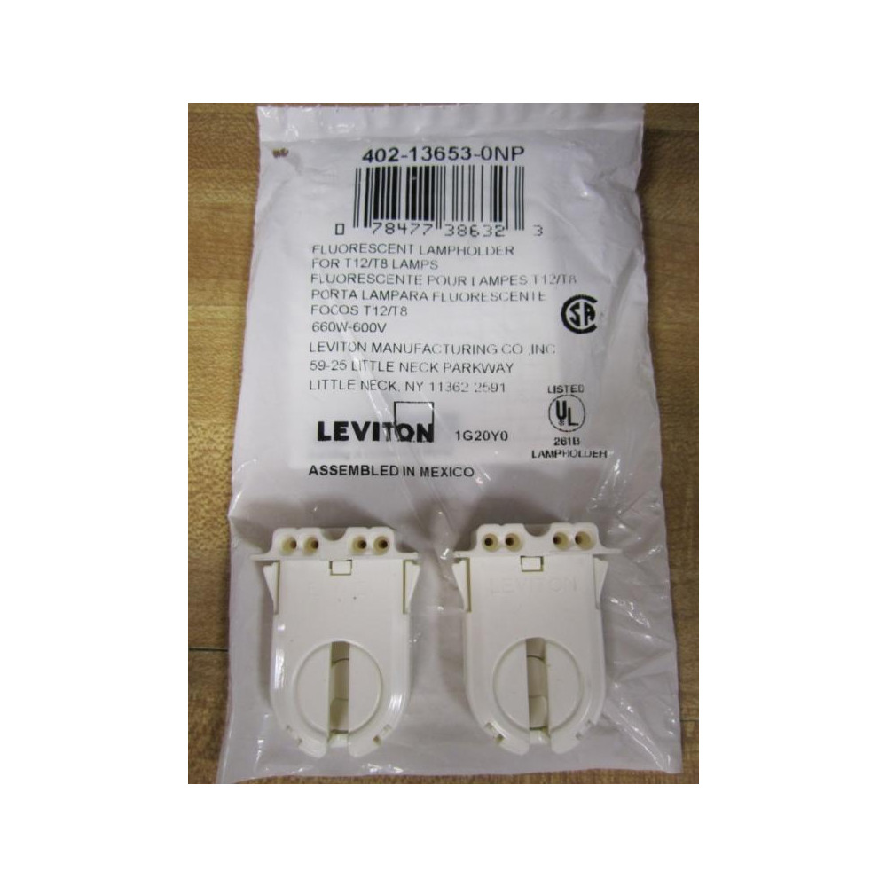 Leviton 402-13653-0NP Fluorescent Lampholder 402136530NP