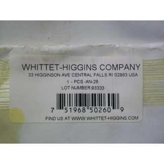 Whittet-Higgins AN-26 Locknut Washer - New No Box