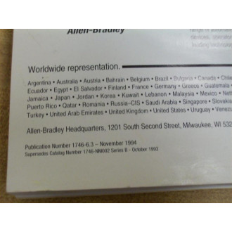 Allen Bradley 1746-BAS Basic Language Reference Manual - Used