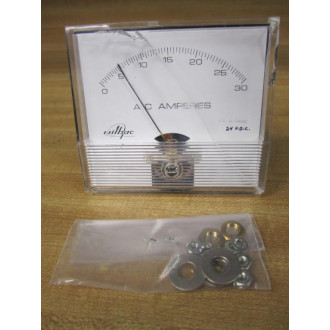 Wilbac 18305 Panel Meter 0-30 A.C. Amps Cracked Housing