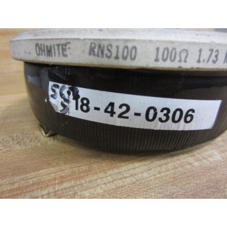 Ohmite RSN100 Resistor 100 Ω  1.73 Max A - Used
