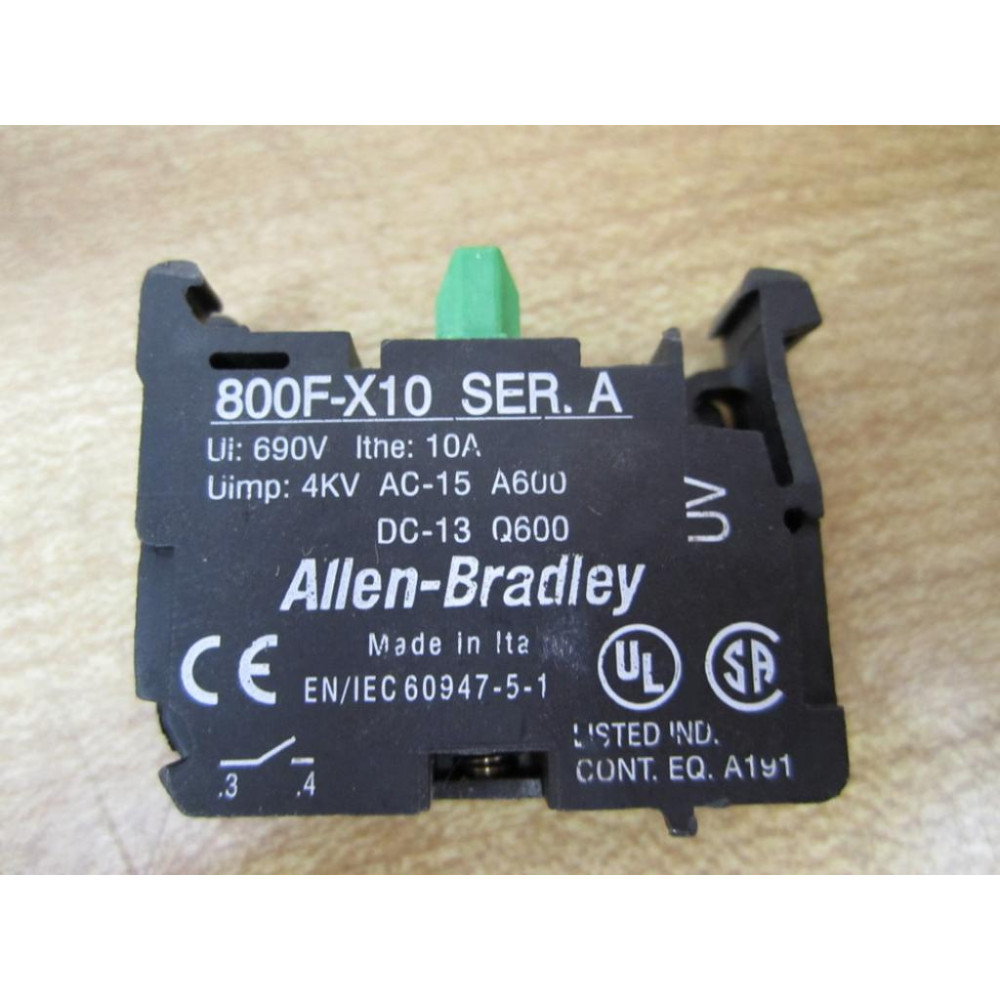 Allen Bradley 800F-X10 Contact Block