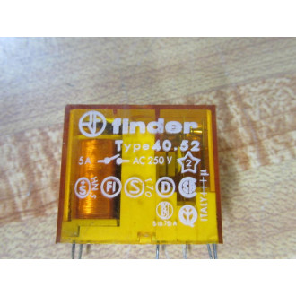Finder Type 40.52 Relay 4052 Yellow - New No Box
