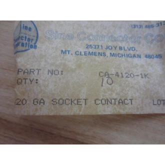 Sine Connector CA-4120-1K Contact Pin