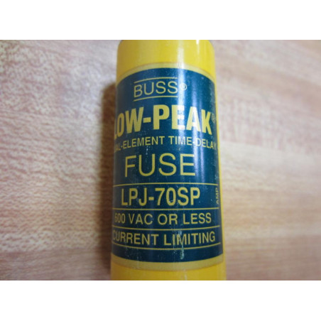 Bussmann LPJ-70SP LPJ70SP ( 70A ) 600Vac LOW-PEAK DUAL-Element Class J Fuse