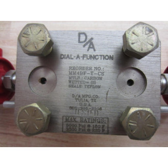 Dial-A-Function MM4BF-T-CS Valve DA - New No Box