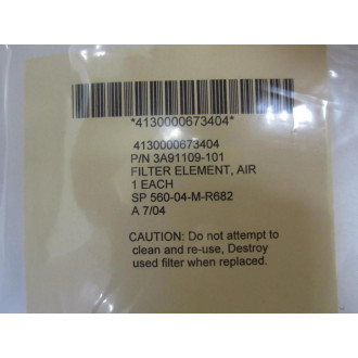 3A91109-101 Filter Element Air 4130-00-067-3404 (Pack of 10)