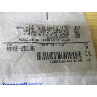 Allen Bradley 800E-2DL3G Full Voltage Module WLatch 800E2DL3G Ser. A