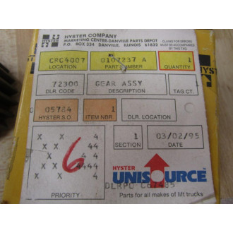 Hyster 107237A Gear With Bushing Hy-107237A
