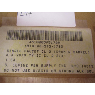 S. Levine A-A-2079 Single Faucet Drum & Barrel